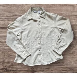 Kim Rogers Womens/Teen Suede Feel Fitted/pleated Bodice Blouse Sz Large Western